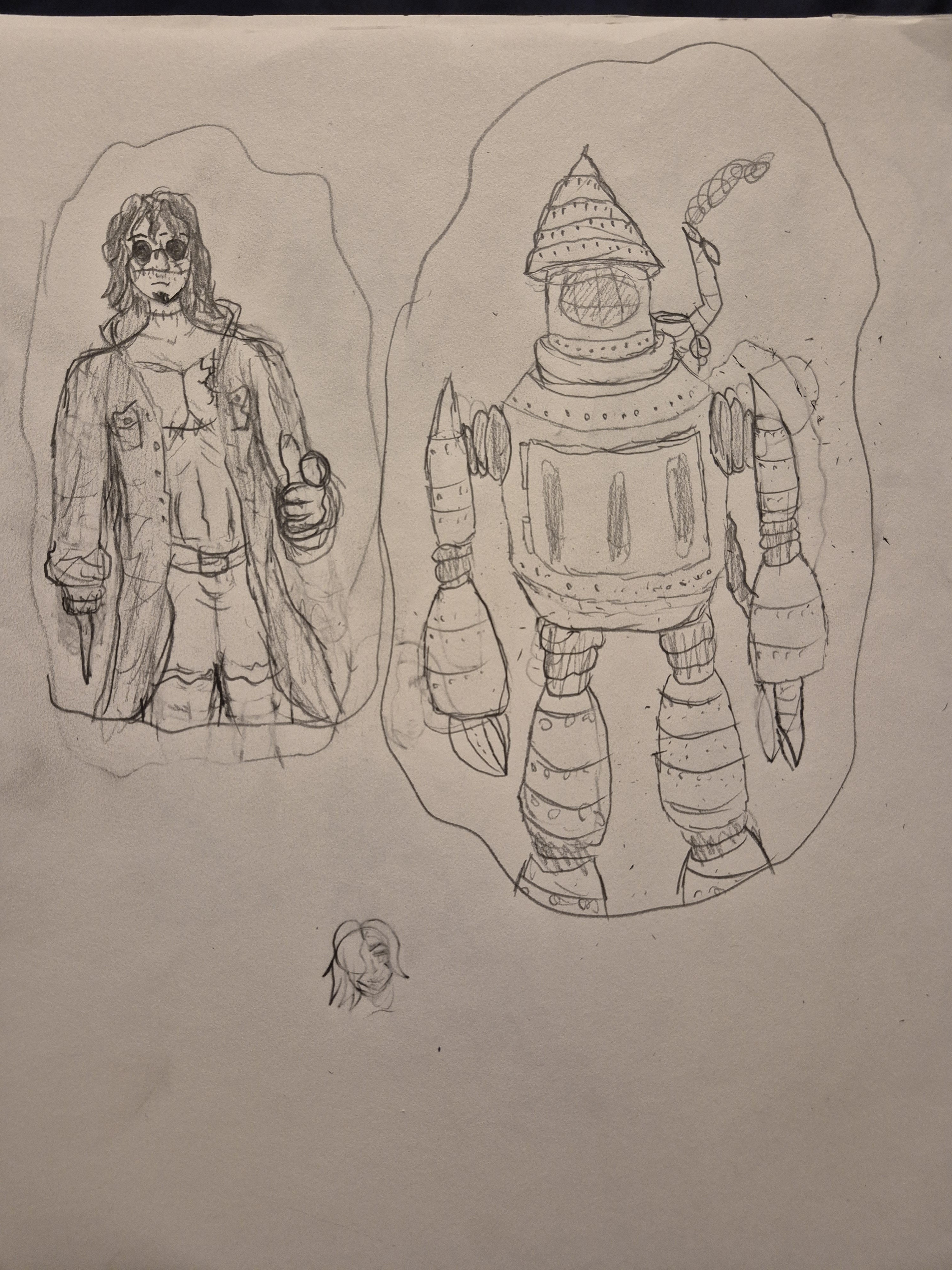 A robot and frankenstein