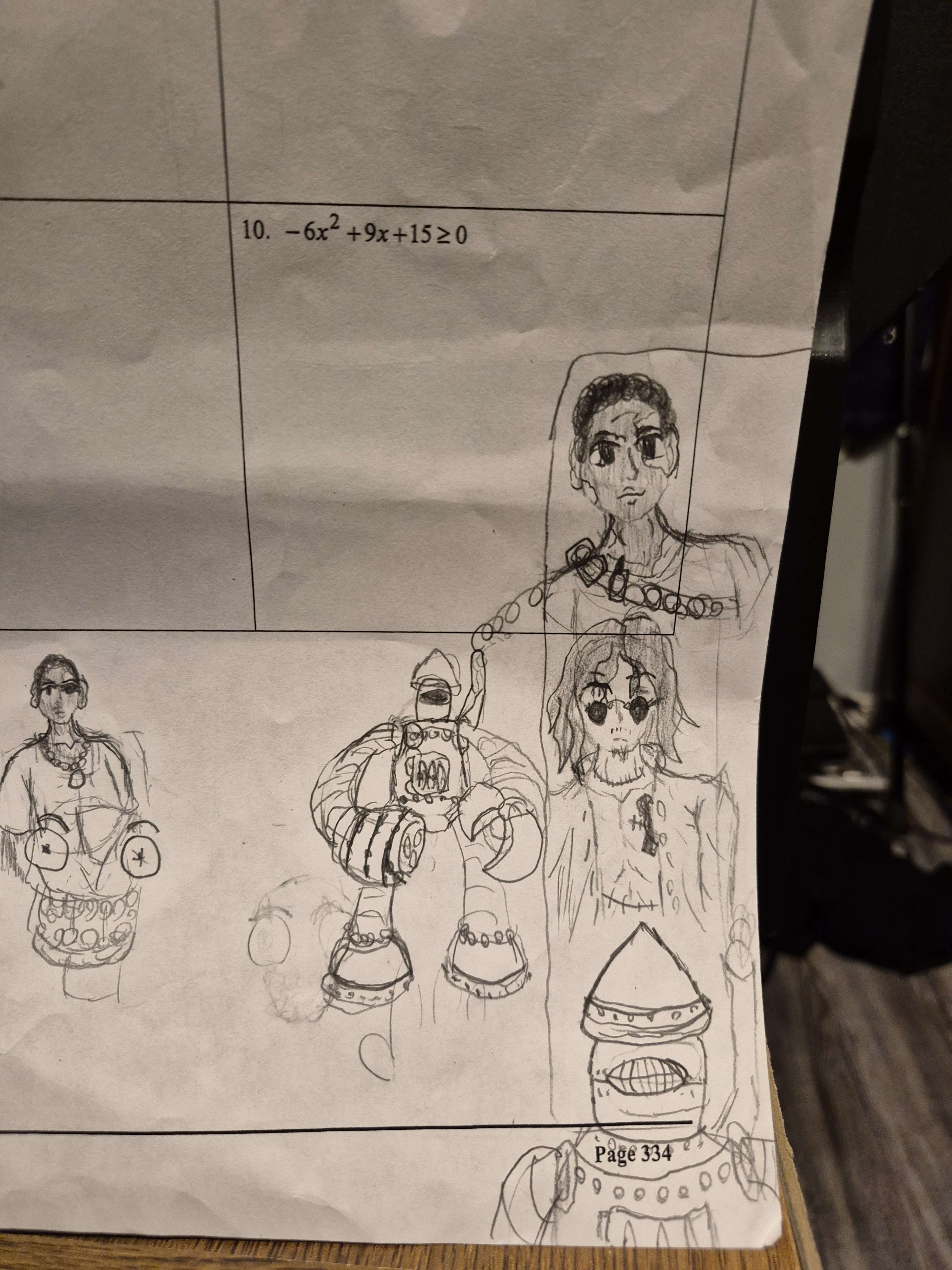 A robot, frankenstein, and black bartender